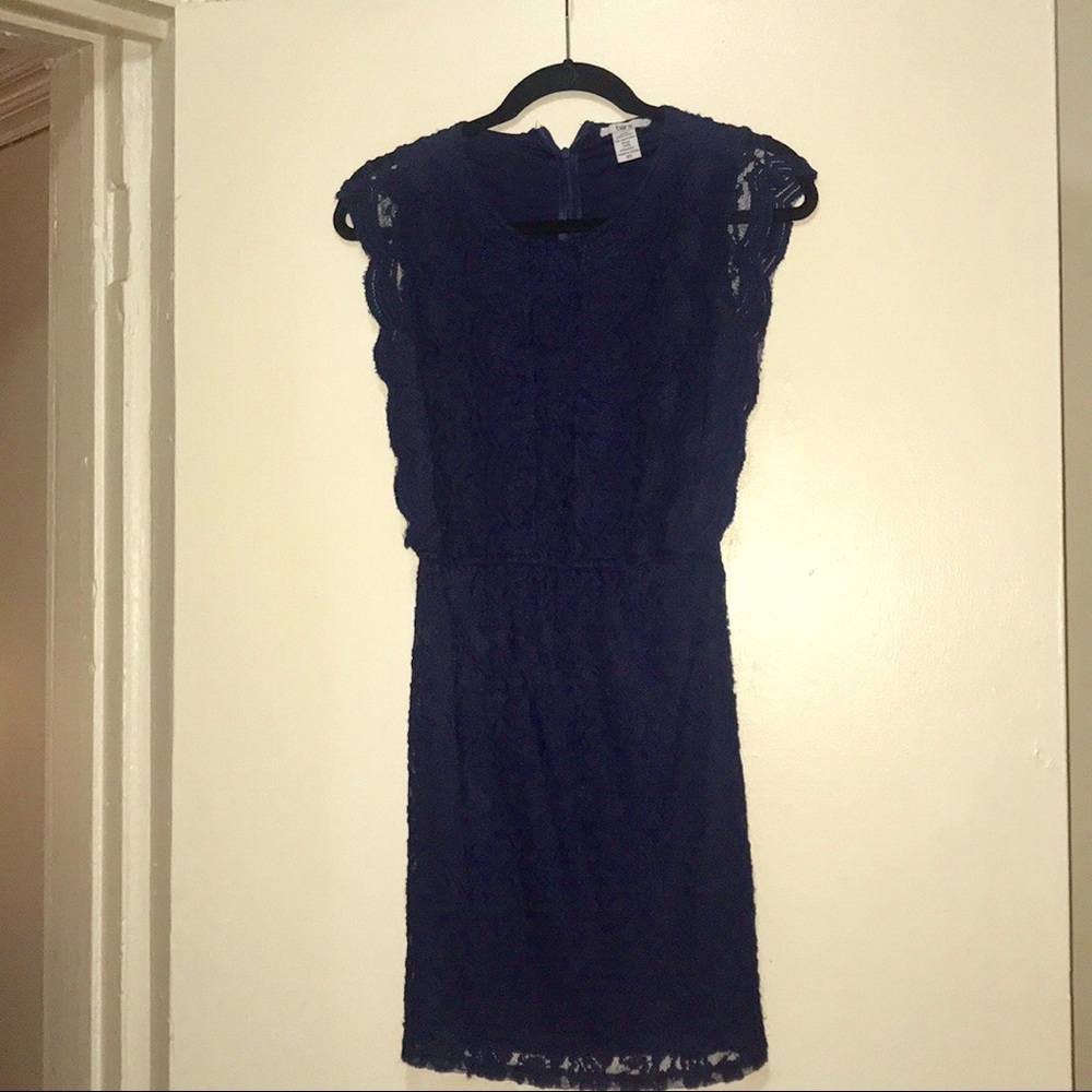 Navy Blue Lace Dress